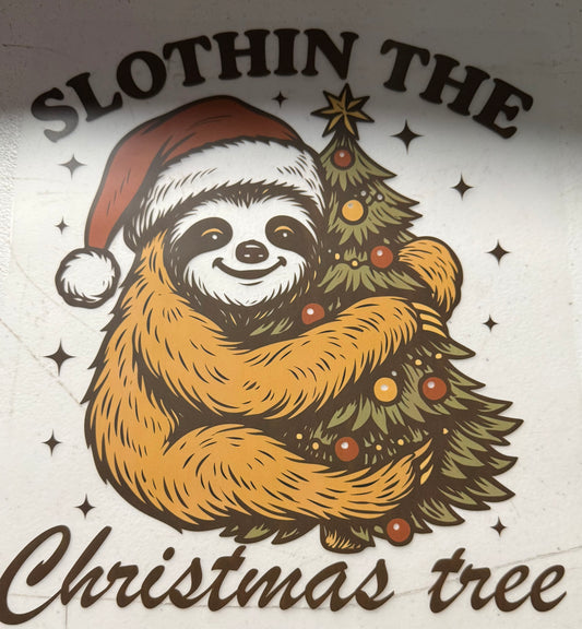 SLOTHING THE CHRISTMAS TREE