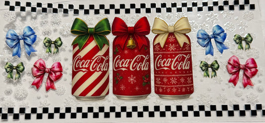 COCA-COLA CANS WITH BOWS