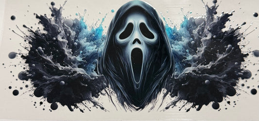 GHOSTFACE WITH BLACK AND BLUE SMOKE