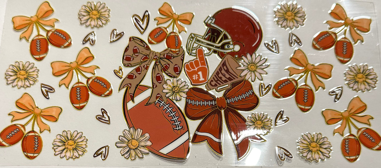 ORANGE CHERRIES BOWS AND FOOTBALL