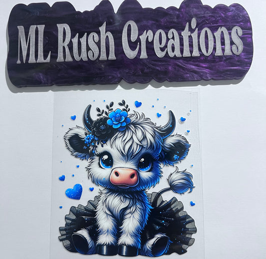 BLACK AND BLUE WHITE TUTU BABY COW