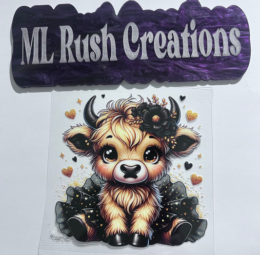 TAN GOLD AND BLACK TUTU BABY COW