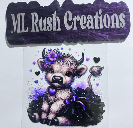 BLACK AND PURPLE BABY COW RIGHT