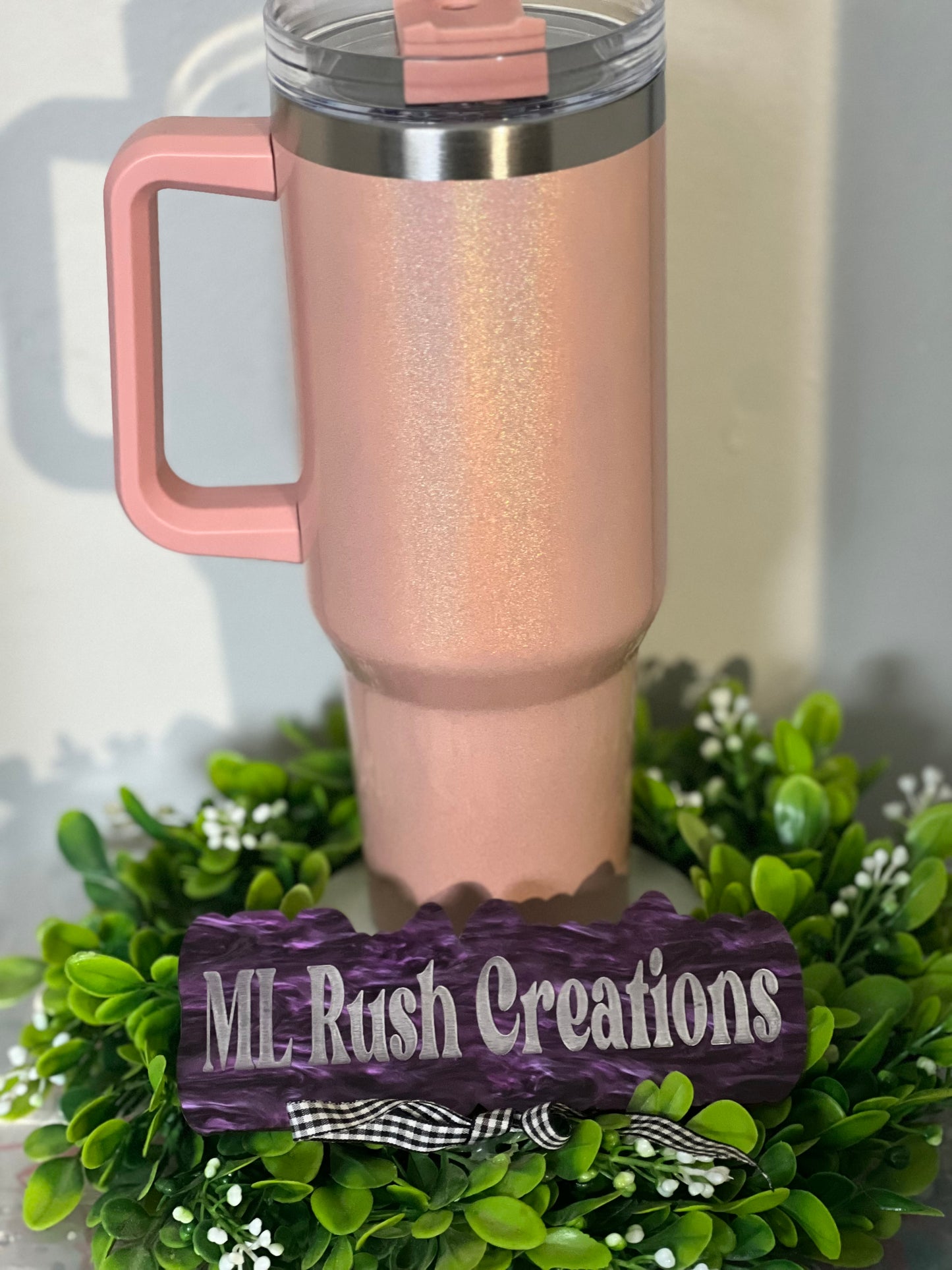 Peach Shimmer 40oz Tumbler