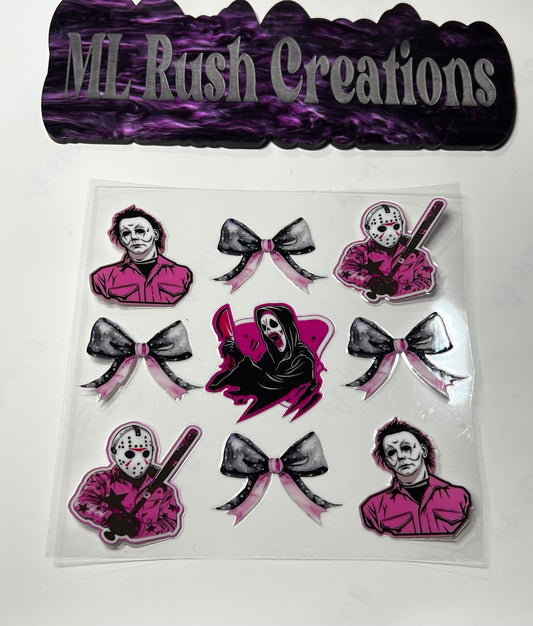 Horror Cuties  Decal – Pink & Black Bow Edition