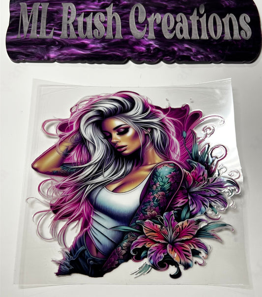 Tattooed Beauty & Blooms Decal