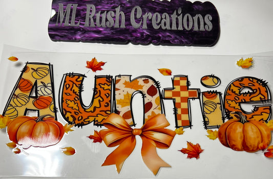 Auntie Fall Vibes Decal