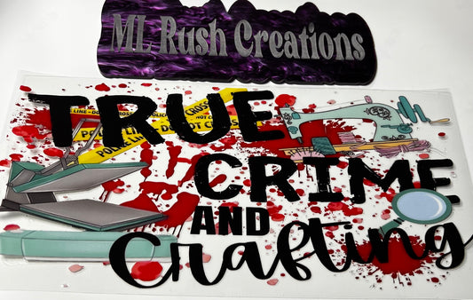 True Crime and Crafting  Decal