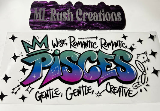 Pisces with Sayings Decal