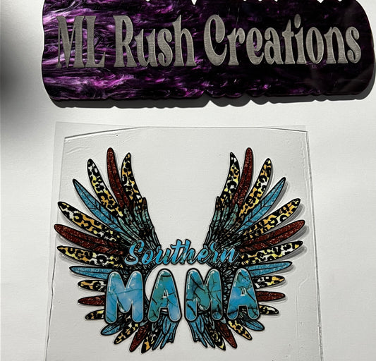 Southern Mama Wings Decal