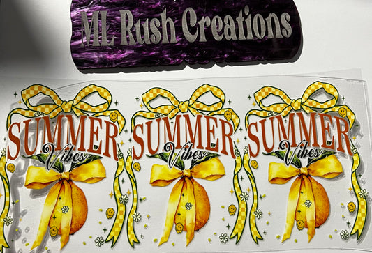 Summer Lemon Bow Decal