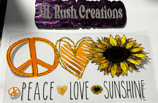 Peace Love Sunshine Decals