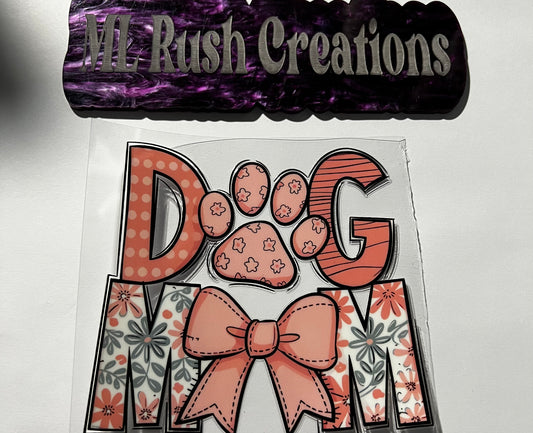 Dog Mom Bow Decal