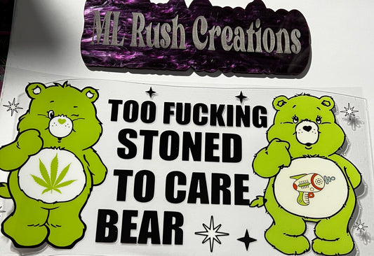 To Fin Stoned To Care Bear Decal