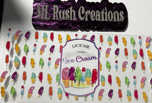 Lick Me Ice Cream Cone Dirty Adult Decal