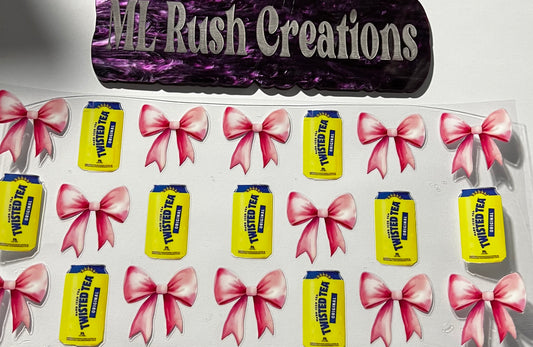 Pickels Jar Pink Bows Decal