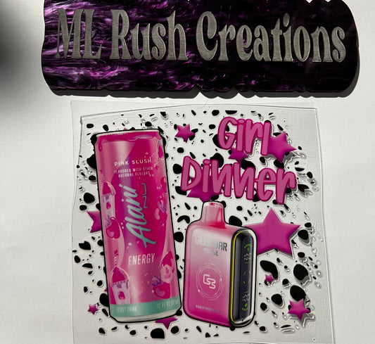 Girl Dinner Decal