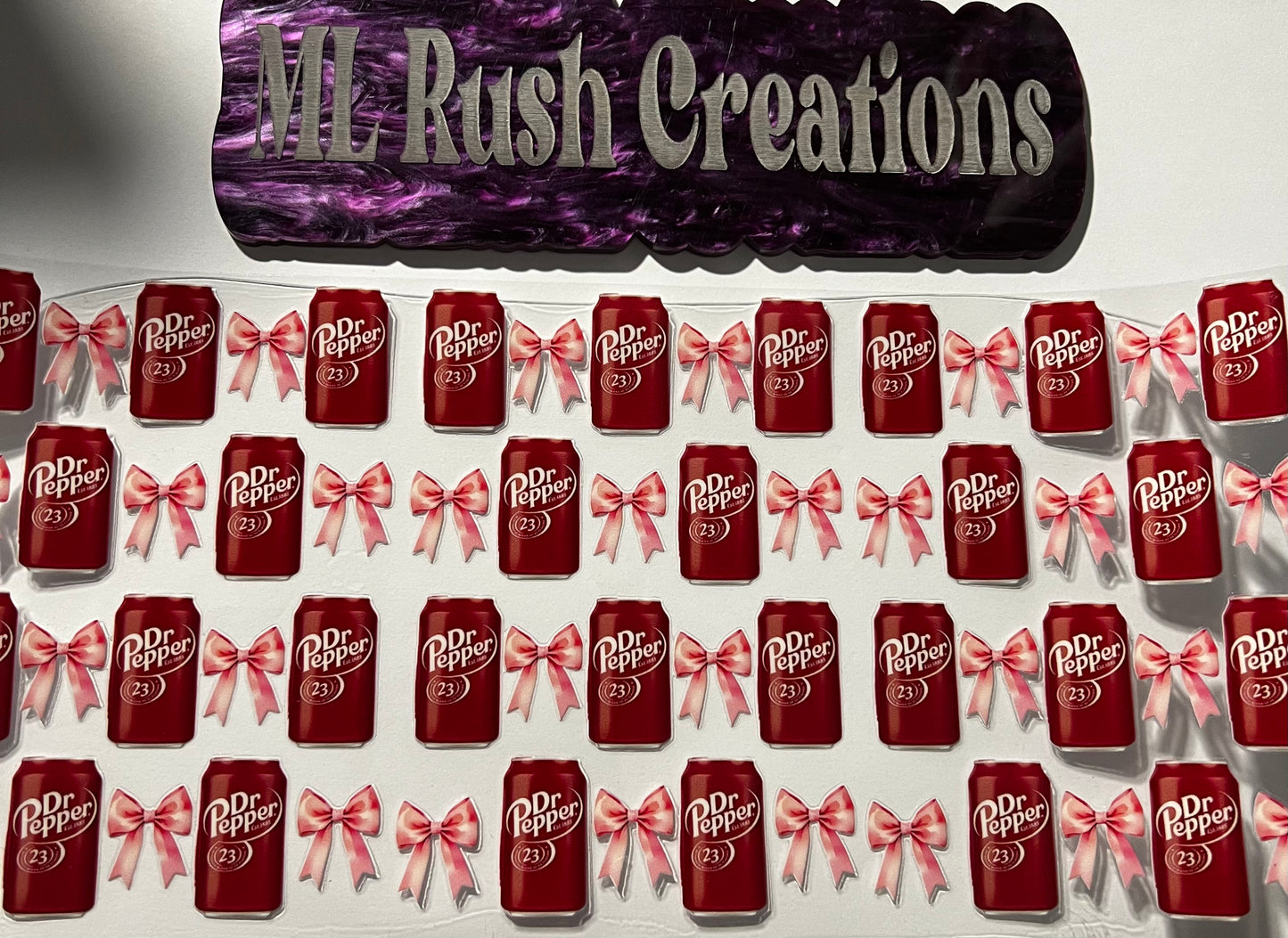 Dr Pepper Cans Bows Decal