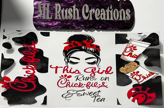 This Girl Runs On Chick A Decal