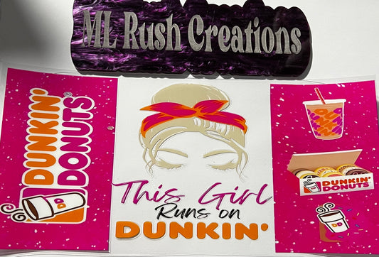 This Girls Runs On Dunkin Decal