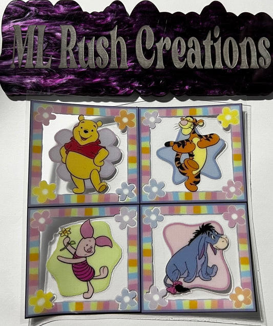 Bear and Friends Square Decal