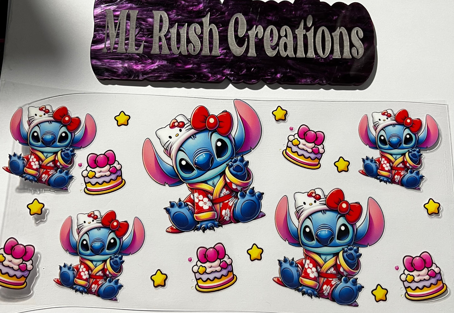 Blue Alien Kitty Decal