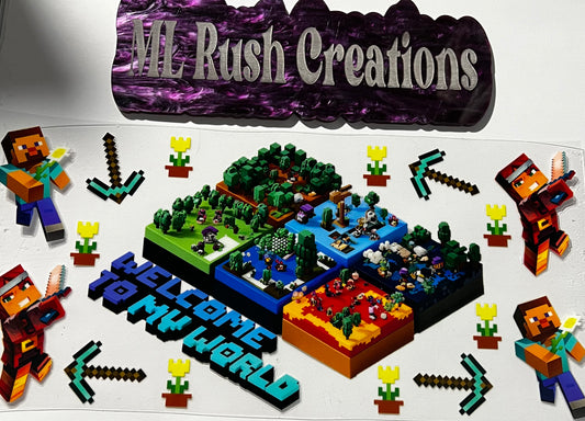 Welcome To My World Decal Mindcraft