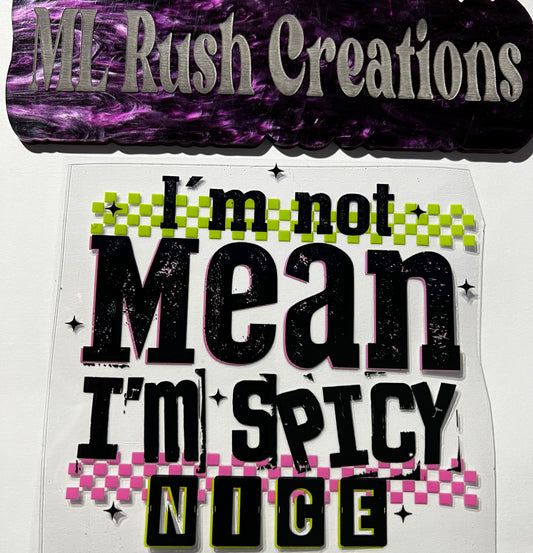 IM NOT MEAN IM SPICY