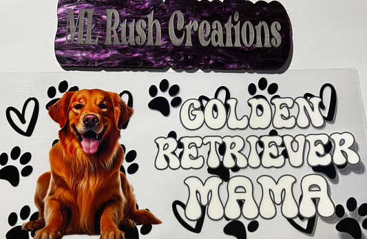 GOLDEN RETRIEVER PAWS HEARTS