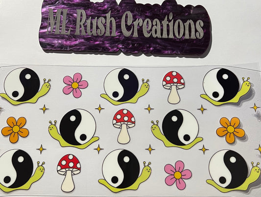 YING AND YANG MUSHROOMS FLOWERS
