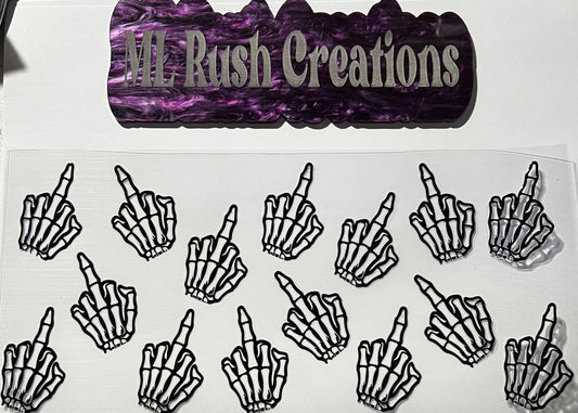 SKULL HAND MIDDLE FINGER