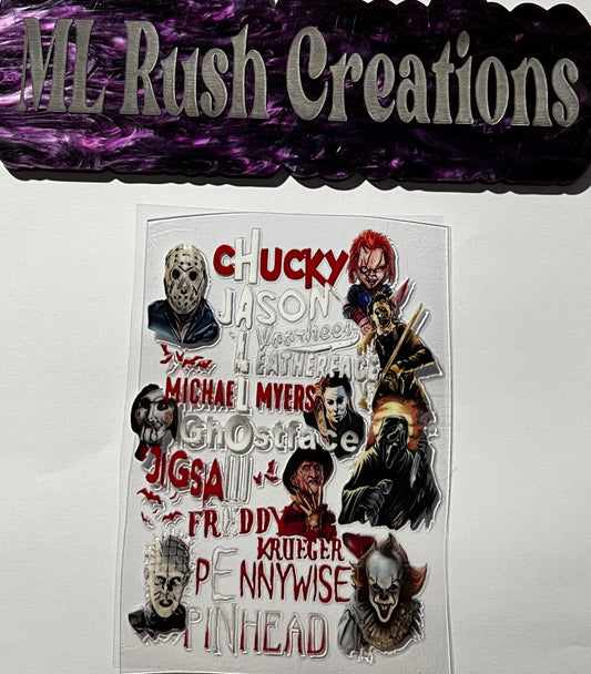 HORROR CHARACTERS AND NAMES