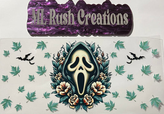 GHOST FACE TEAL LEAVES