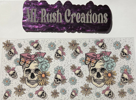 SKULL HEADS FLOWERS