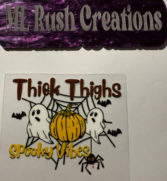 THICK THIGHS SPOOKY VIVES GHOST PUMPKIN