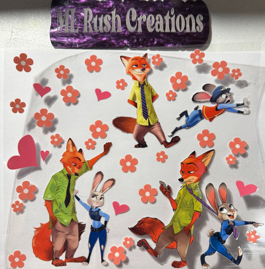FOX RABIIT 20OZ TUMBLER WRAP
