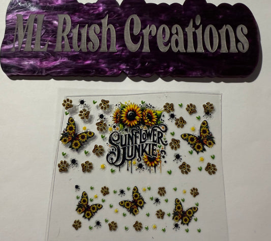 SUNFLOWER JUNKIE MINI TUMBLER KEYCHAIN WRAP