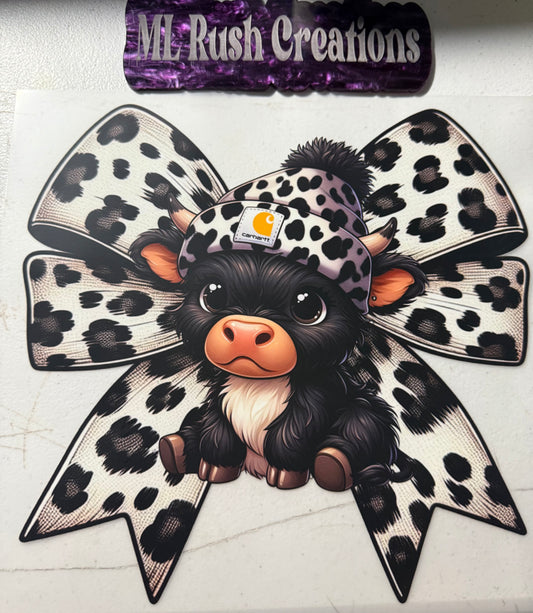 COW WITH LEOPARD BOW