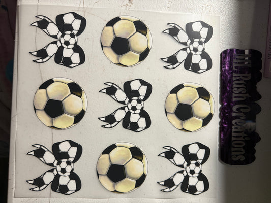 SOCCER BALLS AND BOWS