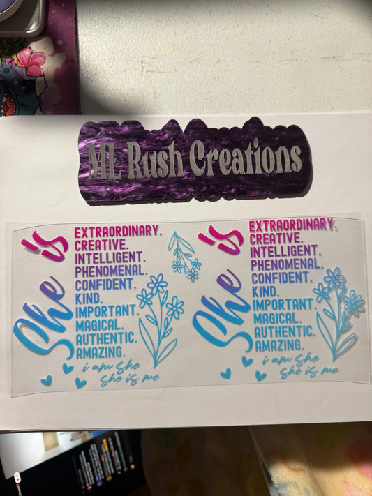 SHE IS BLUE AND PINK