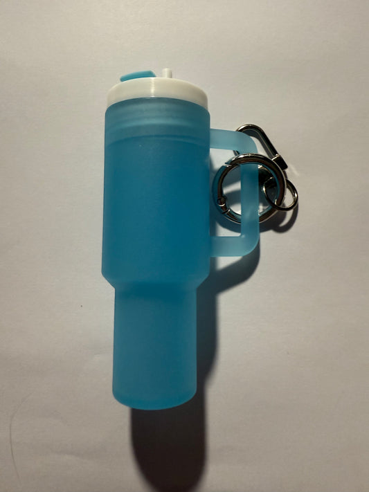 LIGHT BLUE MINI KEYCHAIN TUMBLER GLOW