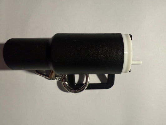 BLACK MINI TUMBLER KEYCHAIN