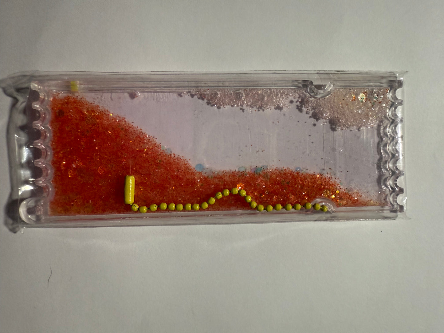DARK ORANGE GLITTER BOOKMARK