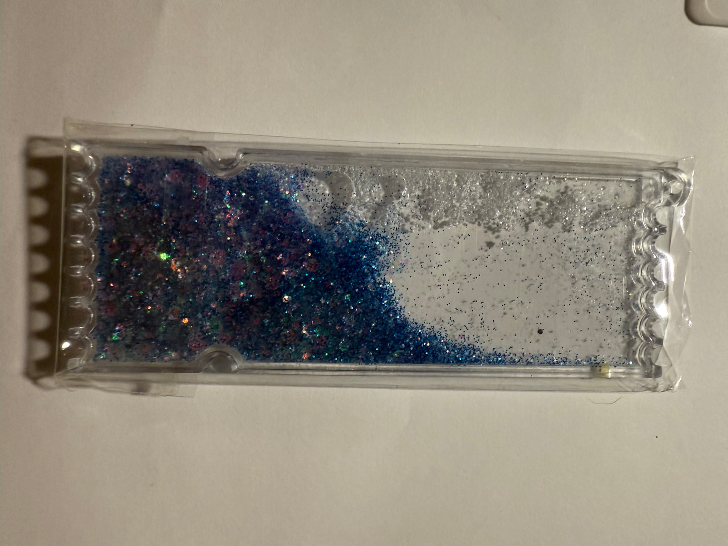 DARK BLUE GLITTER SNOWGLOBE BOOKMARK