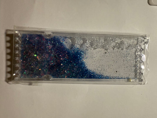 DARK BLUE GLITTER SNOWGLOBE BOOKMARK