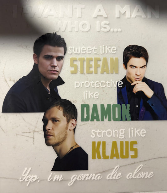 I WANT A MAN WHO IS STEFAN DAMON KLAUS