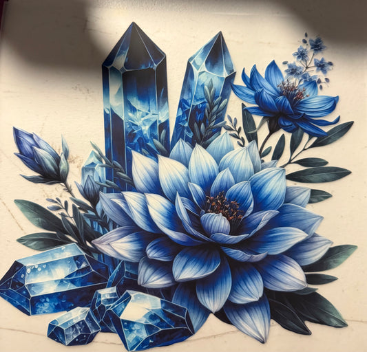 BLUE CRYSTALS BLUE FLOWERS