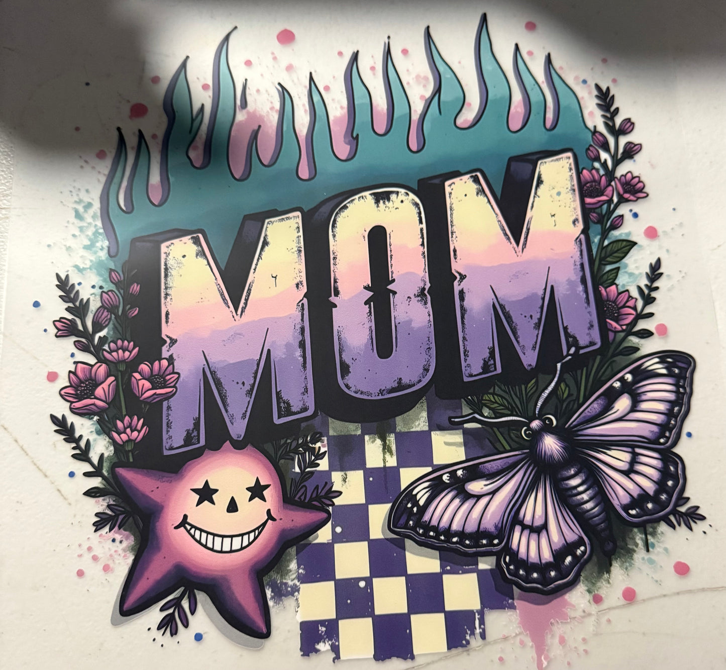 MOM CHECKERED BUTTERFLY STAR