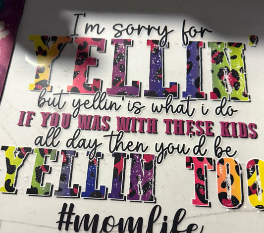 IM SORRY FOR YELLING BUT YELLIN