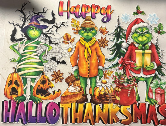 HAPPY HALLOTHANKSMAS GREEN GUY